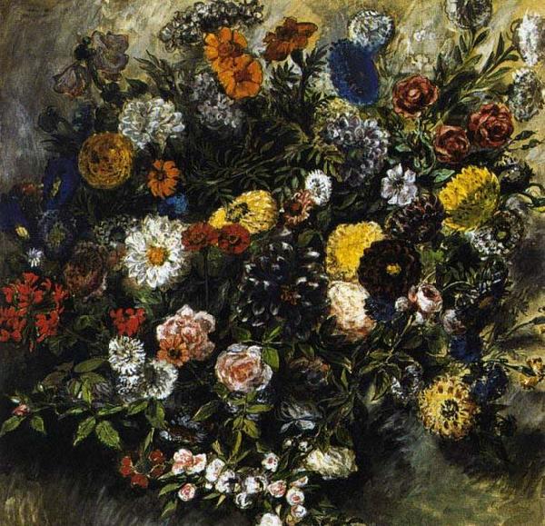 Eugene Delacroix Bouquet of Flowers oil painting image